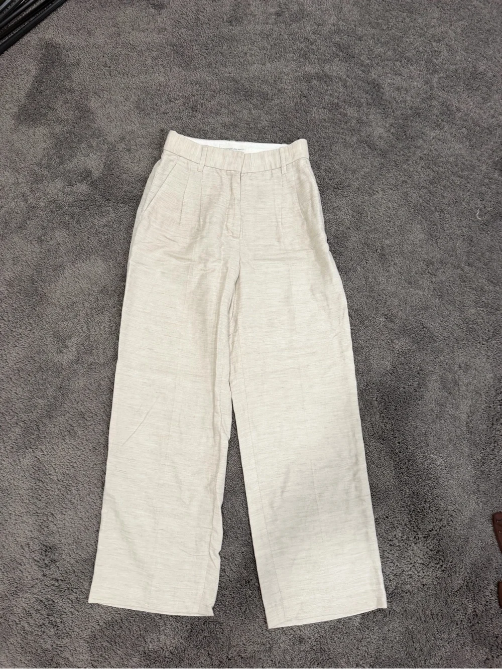 Wilfred Beige Wide-Leg Effortless Trousers